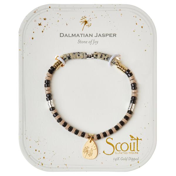 Dalmation Jasper Unisex Natural Crystal Stone Bracelet . – Reshamm Crystal  Vastu